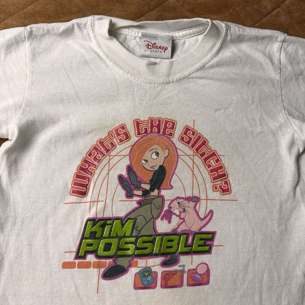 Vintage 2000s Disney Store Kim Possible Shirt Youth XS Whats The Sitch Graphic